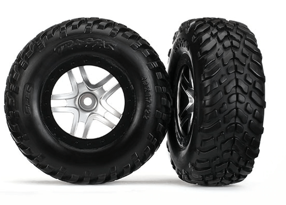 Traxxas 6892R Pre-Glued S1 Compound Tires On Satin Split Rims (2pcs) Traxxas RC CARS - PARTS