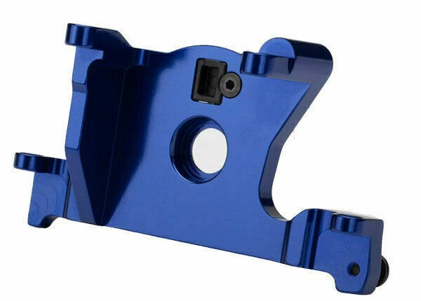 Traxxas 7460R Rustler 4X4 Aluminum Motor Mount (Blue) Traxxas RC CARS - PARTS