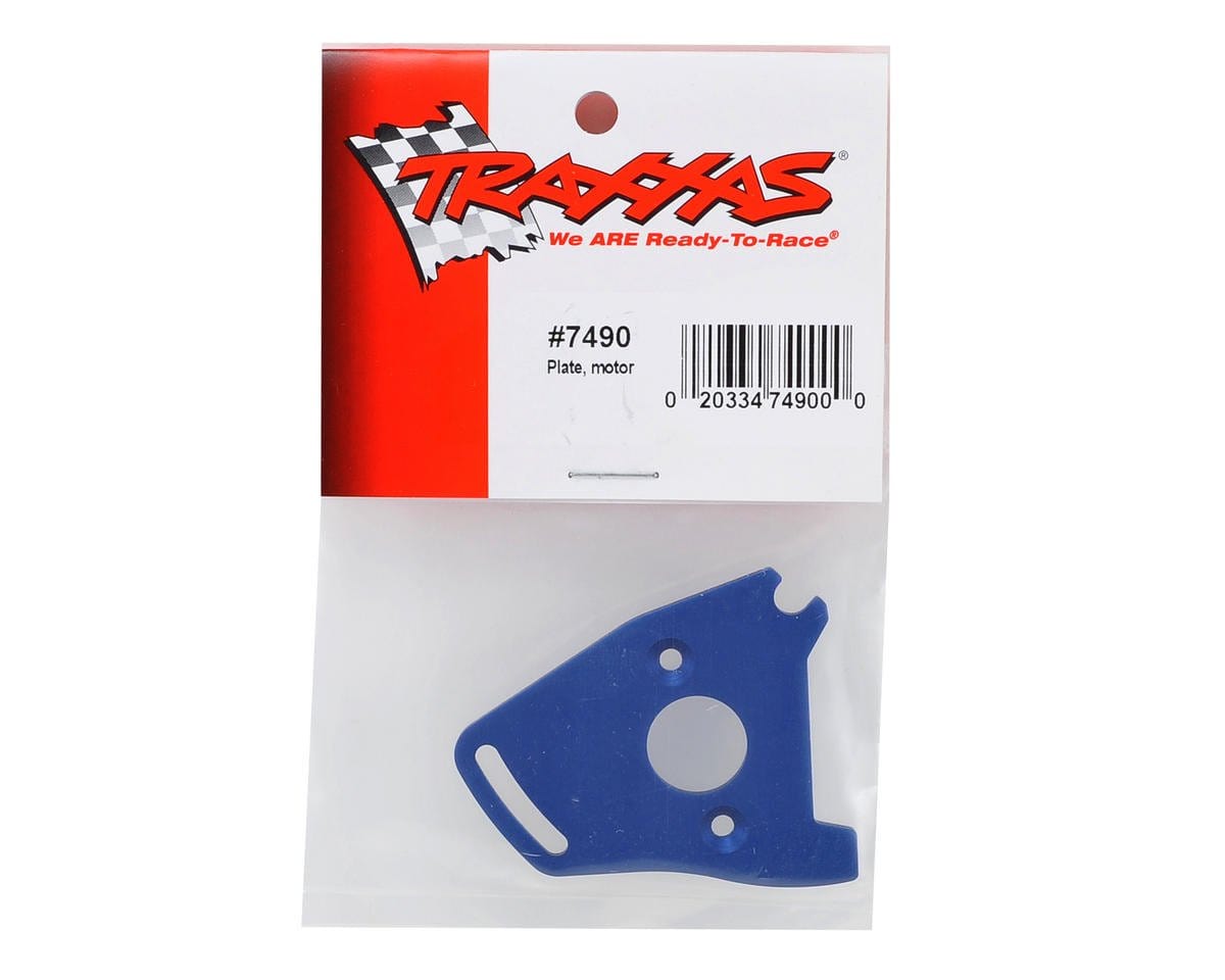 Traxxas 7490 Blue Aluminum Motor Plate Traxxas RC CARS - PARTS
