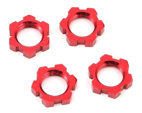 Traxxas 7758R 17mm Splined Wheel Nuts E-Revo 2 Red (4) Traxxas RC CARS - PARTS