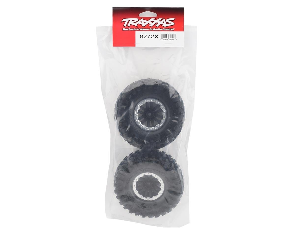 Traxxas 8272X TRX-4 Pre-Mounted Canyon Trail 1.9in Crawler Tires W/Black Split Spoke Wheels (2pcs) Traxxas RC CARS - PARTS
