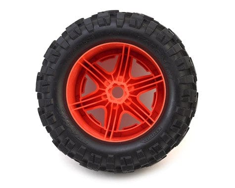 Traxxas 8672A Orange 3.8 Pre-Mounted Talon Truck Tires (2) Traxxas RC CARS - PARTS