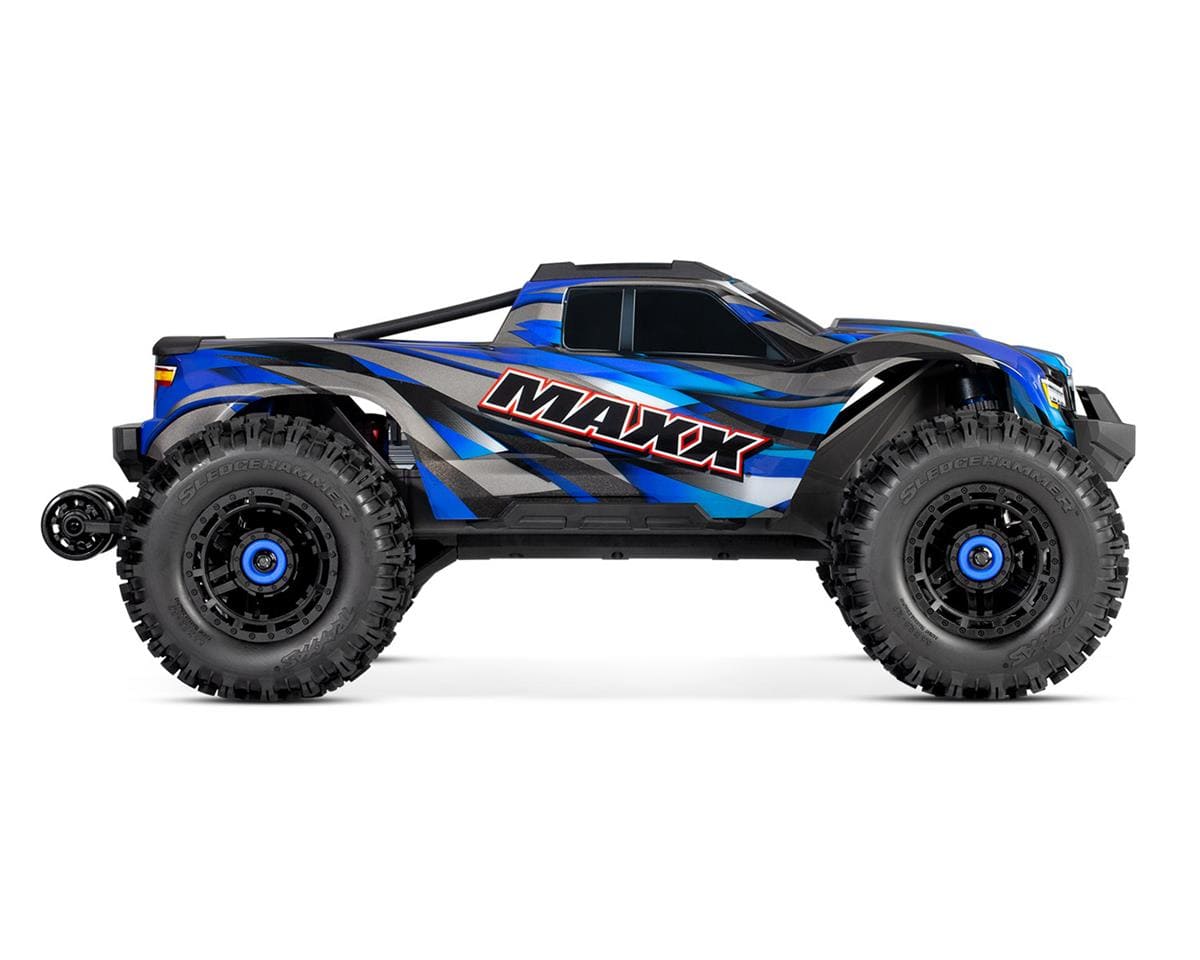 Traxxas 89086-4 Maxx With WideMAXX 1/10 Electric RC Monster Truck Blue - Hobbytech Toys