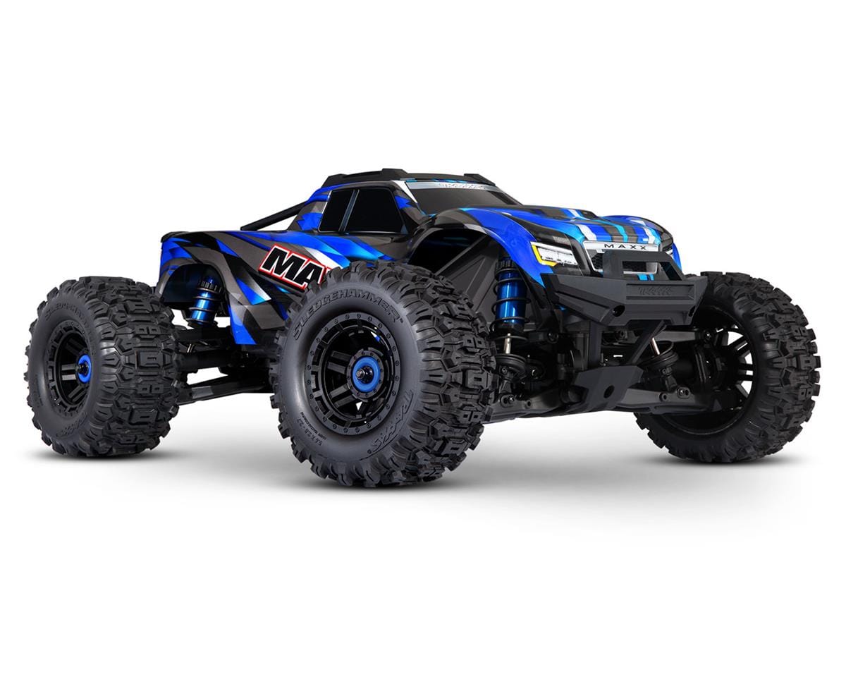 Traxxas 89086-4 Maxx With WideMAXX 1/10 Electric RC Monster Truck Blue - Hobbytech Toys