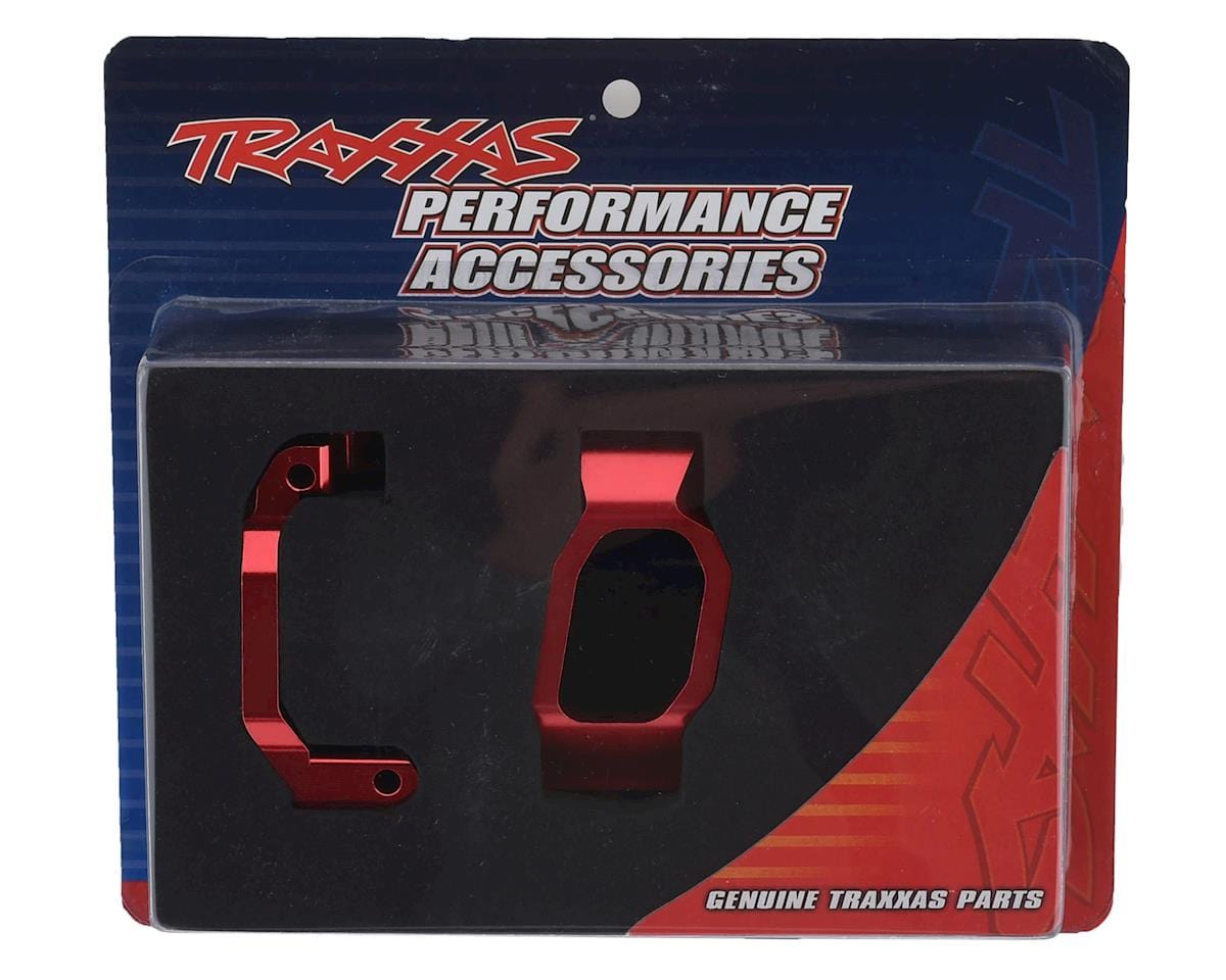 Traxxas 8932R Maxx Aluminum Caster Blocks (Red) - Hobbytech Toys