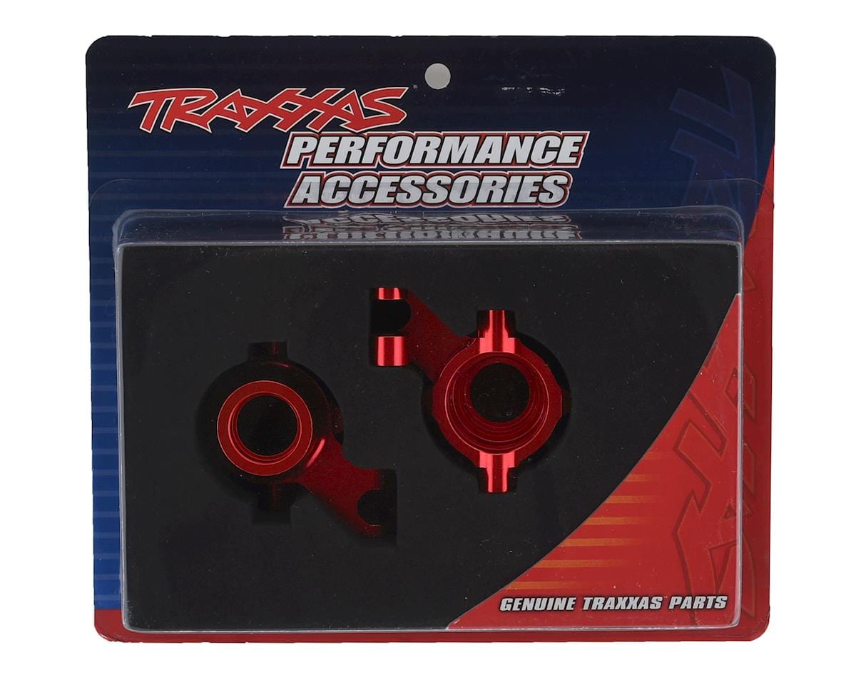 Traxxas 8937R Maxx Aluminum Steering Blocks (Red) - Hobbytech Toys