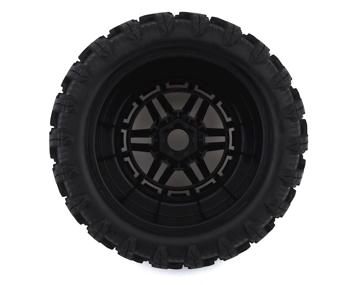 Traxxas 8972A Maxx All-Terrain Pre-Mounted Tires (2) (Black/Blue) - Hobbytech Toys