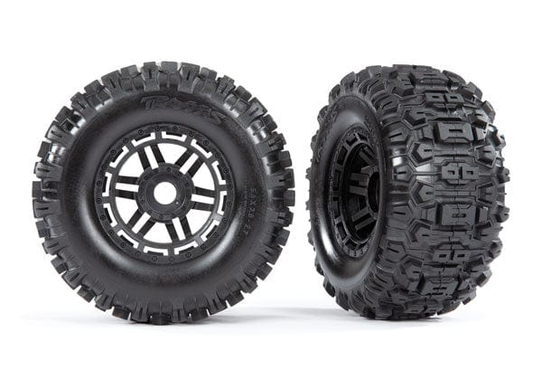 Traxxas 8973 Maxx Pre-Mounted Sledgehammer Tires w/17mm Wheels (2) Traxxas RC CARS - PARTS