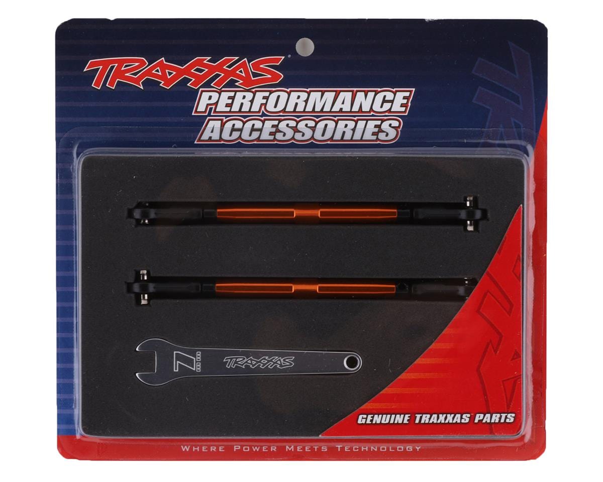Traxxas 8997A WideMaxx Aluminum Toe Link Tubes (Orange) (2) (Use with TRA8995 WideMaxx Suspension Kit) - Hobbytech Toys