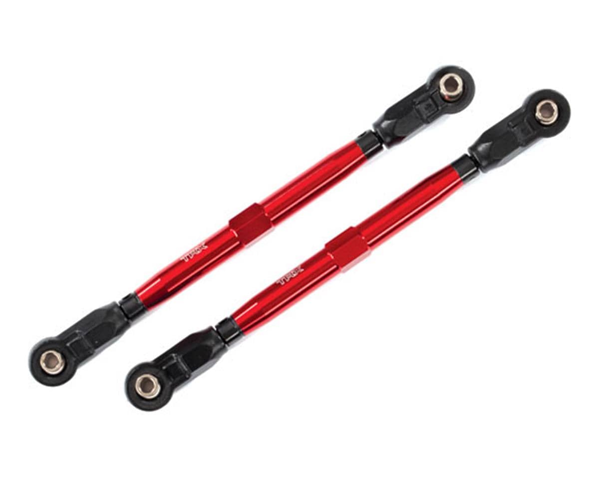 Traxxas 8997R WideMaxx Aluminum Toe Link Tubes (Red) (2) (Use with TRA8995 WideMaxx Suspension Kit) - Hobbytech Toys