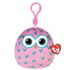 TY Squish A Boo Mini Winks Owl Clip - Hobbytech Toys