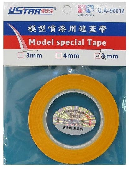 U Star Masking Tape 3Mmx18M Roll U Star Tools PAINT, BRUSHES & SUPPLIES