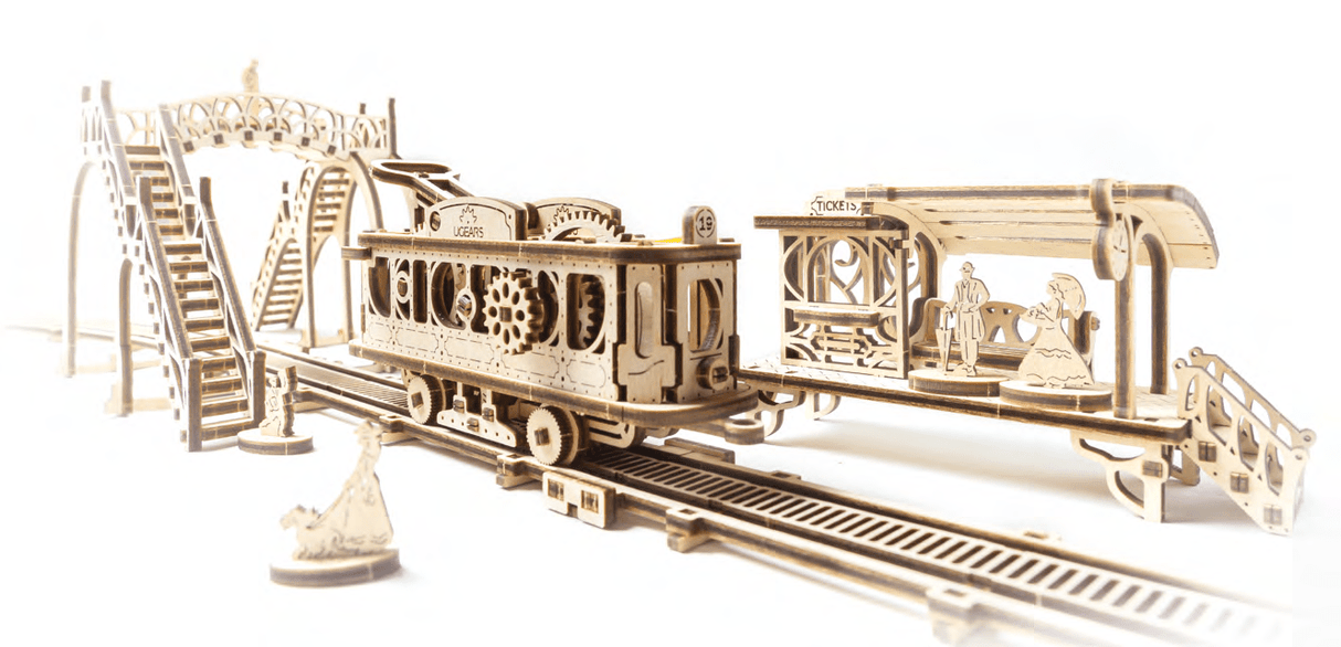 UGEARS 70028 Tram Line Wooden Model Kit Ugears U Gears