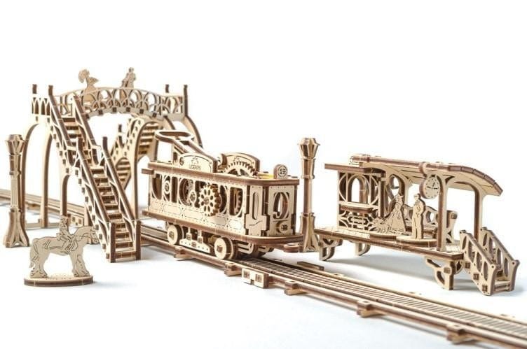 UGEARS 70028 Tram Line Wooden Model Kit Ugears U Gears