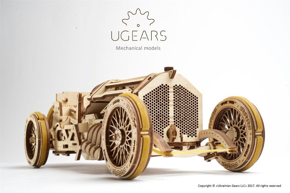 UGEARS 70044 U-9 Grand Prix Car Wooden Model Kit Ugears U Gears