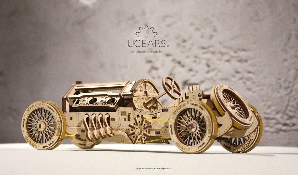 UGEARS 70044 U-9 Grand Prix Car Wooden Model Kit Ugears U Gears