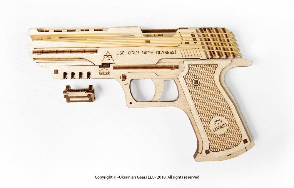 UGEARS 70047 Wolf-01 Handgun Wooden Model Kit Ugears U Gears