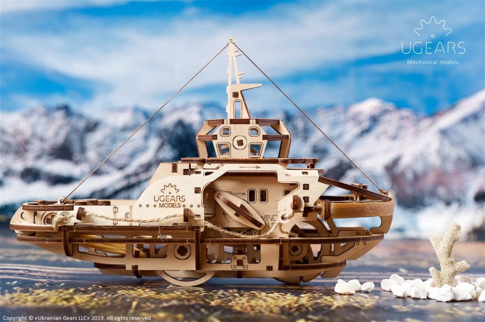 UGEARS 70078 Tugboat Wooden Model Kit Ugears U Gears