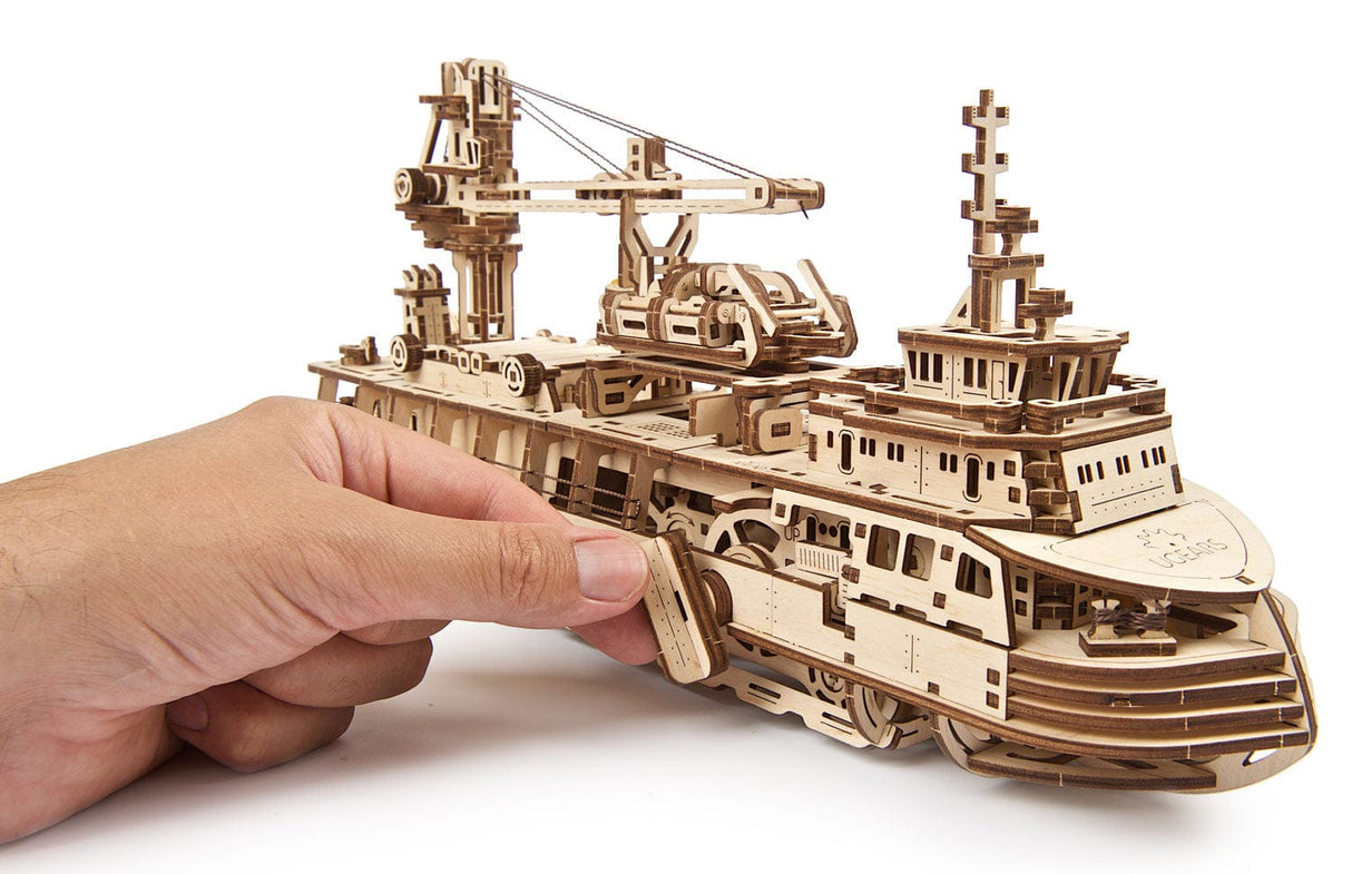 UGEARS 70135 Research Vessel Wooden Model Kit Ugears U Gears