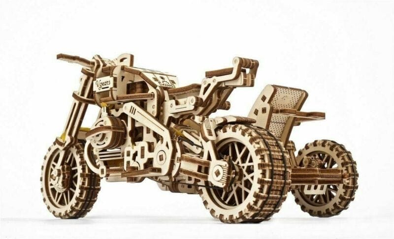 UGEARS 70137 Scrambler UGR-10 with Sidecar Wooden Model Kit Ugears U Gears