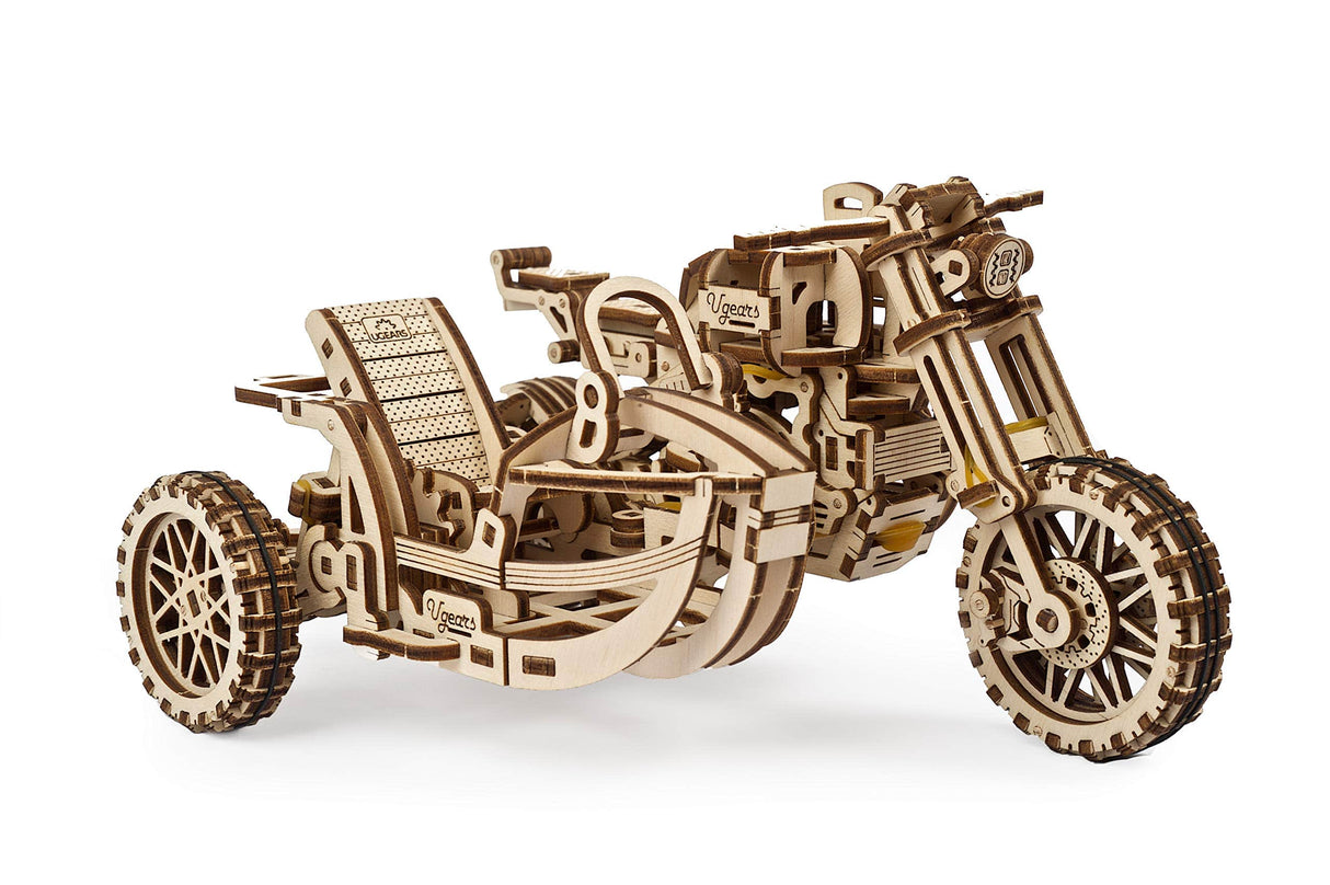 UGEARS 70137 Scrambler UGR-10 with Sidecar Wooden Model Kit Ugears U Gears
