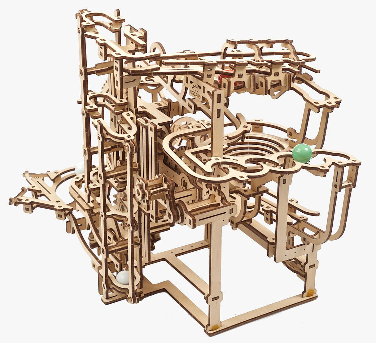 UGEARS 70157 Marble Run - Stepped Hoist Wooden Model Kit - Hobbytech Toys