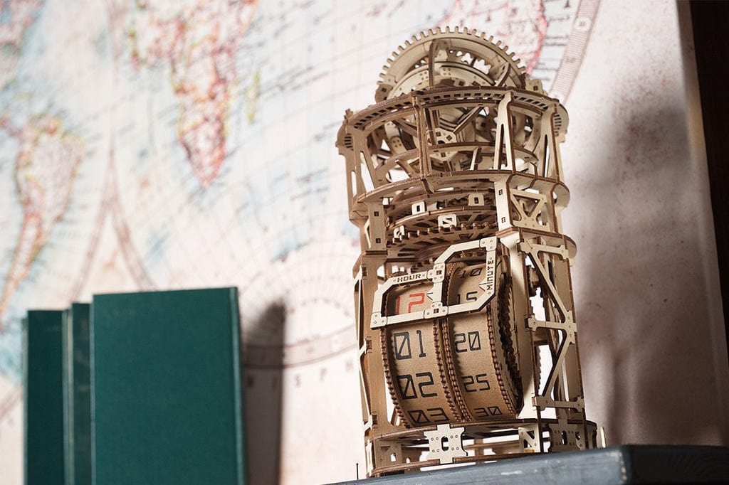 UGEARS 70162 Sky Watcher Tourbillion Table Clock Wooden Model Kit - Hobbytech Toys