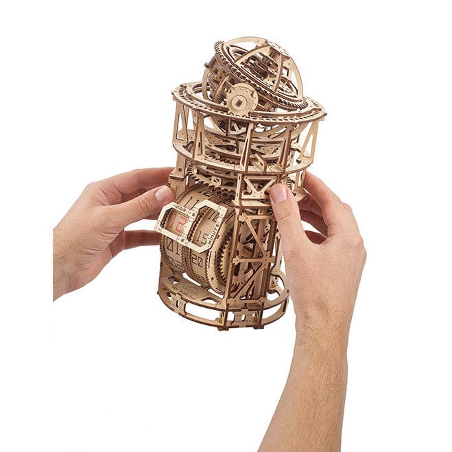 UGEARS 70162 Sky Watcher Tourbillion Table Clock Wooden Model Kit - Hobbytech Toys