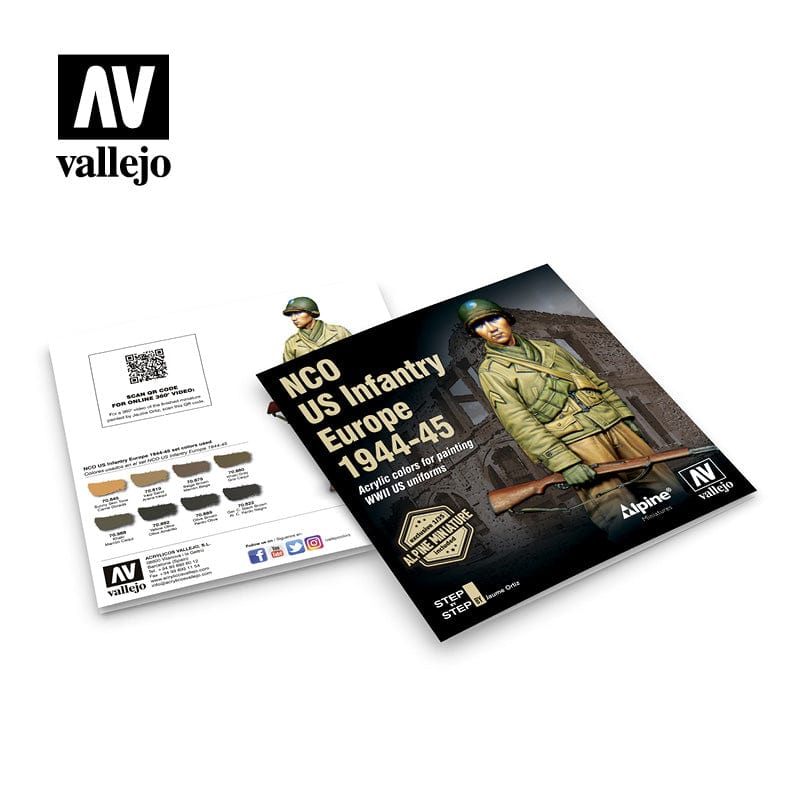 Vallejo 70244 NCO US Infantry Europe 1944-45 (Includes Alpine Resin Miniature) Vallejo PAINT, BRUSHES & SUPPLIES