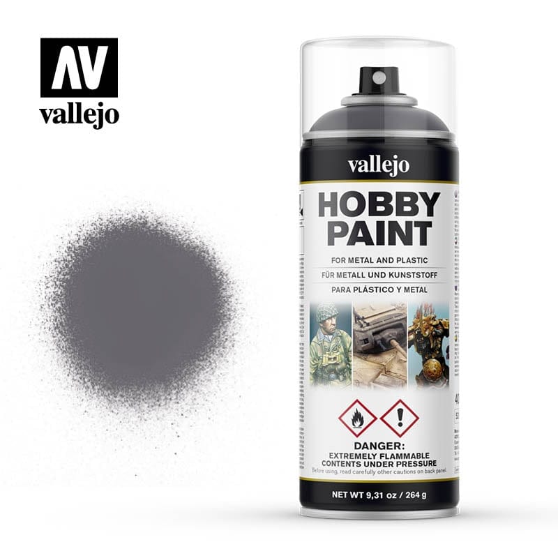 Vallejo Aerosol Gunmetal 400ml Vallejo PAINT, BRUSHES & SUPPLIES