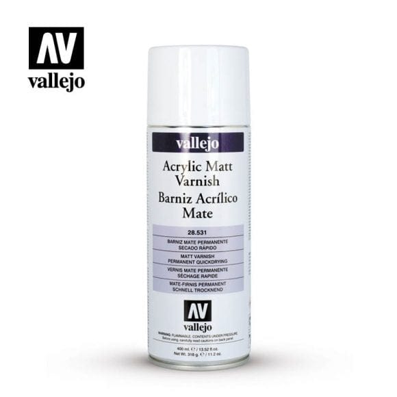 Vallejo Aerosol Matt Varnish 400ml Vallejo PAINT, BRUSHES & SUPPLIES