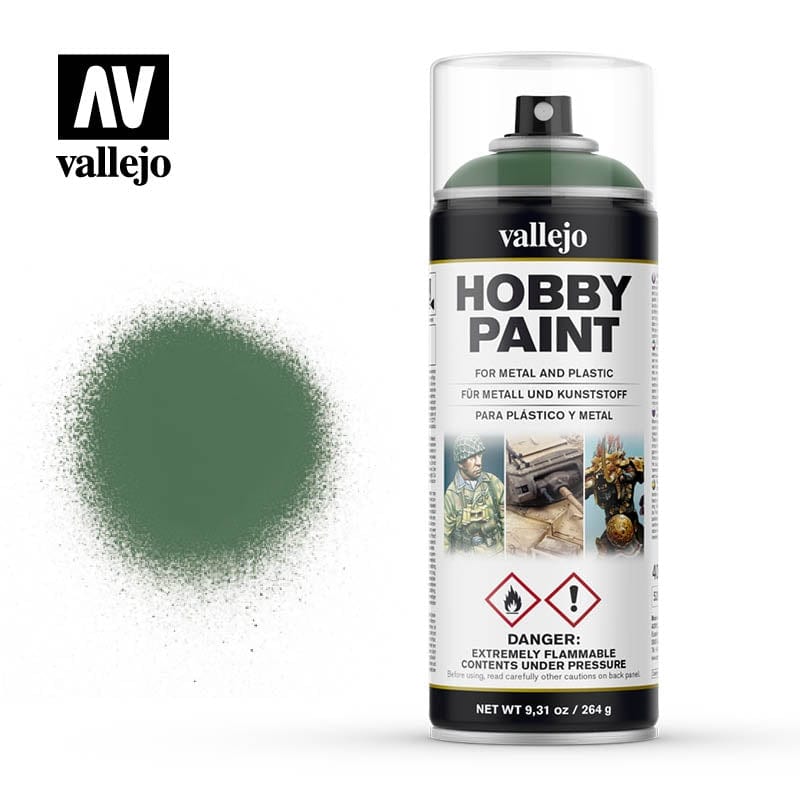 Vallejo Aerosol Sick Green 400ml Vallejo PAINT, BRUSHES & SUPPLIES