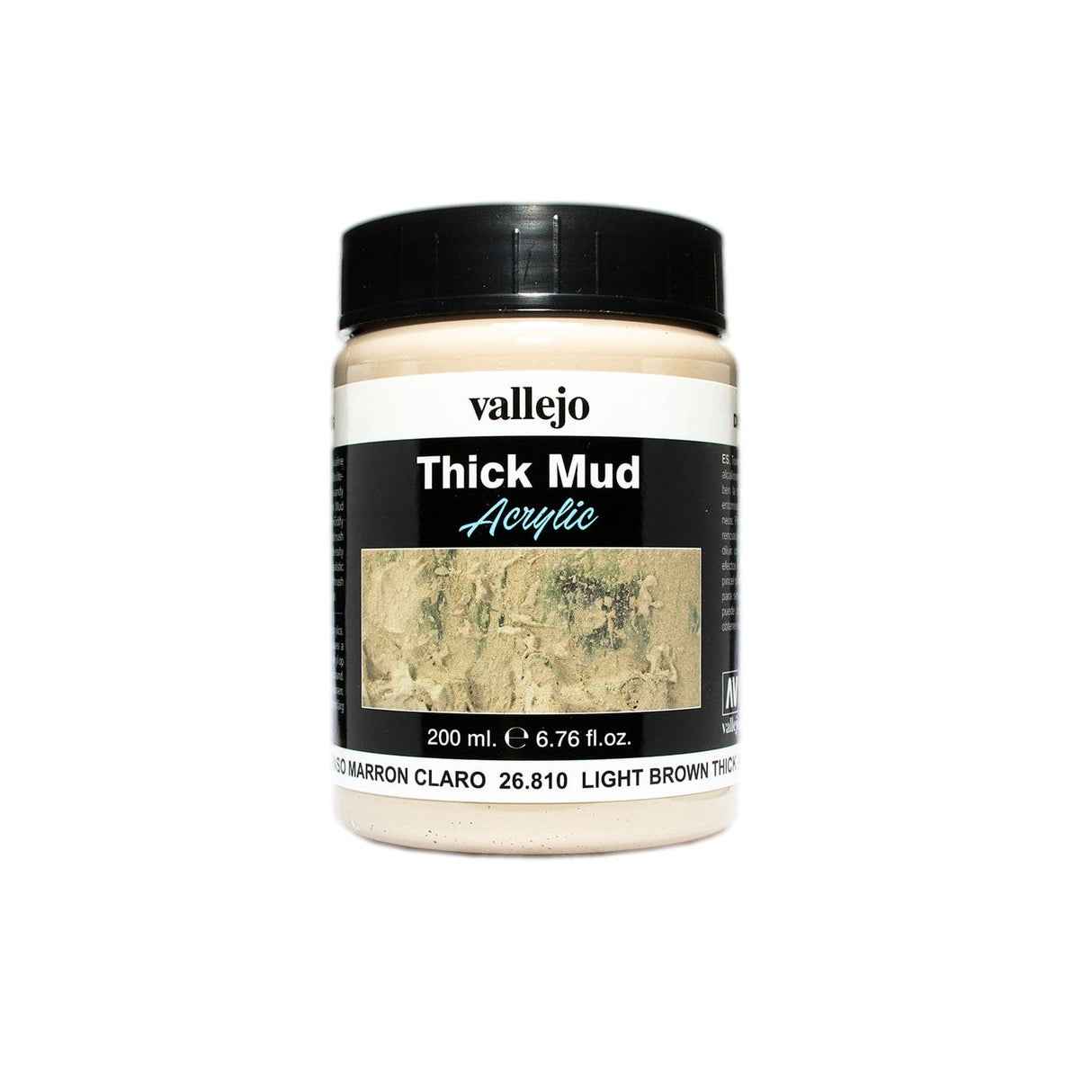 Vallejo Diorama EffecTS Light Brown Thick Mud 200ml Vallejo PAINT, BRUSHES & SUPPLIES