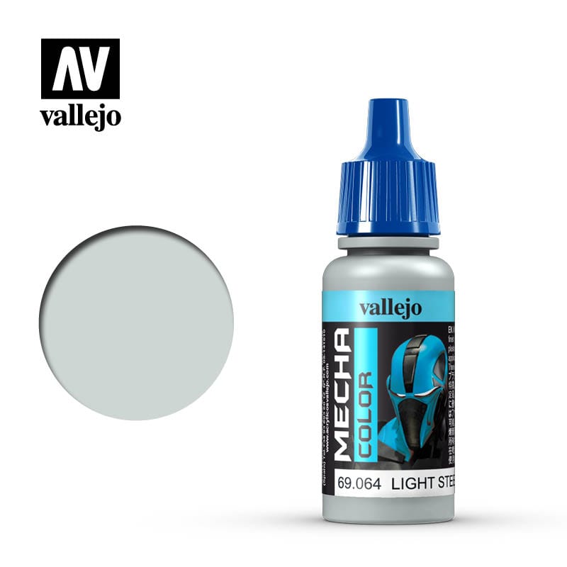 Vallejo Mecha Colour Light Steel 17ml Acrylic Vallejo PAINT, BRUSHES & SUPPLIES