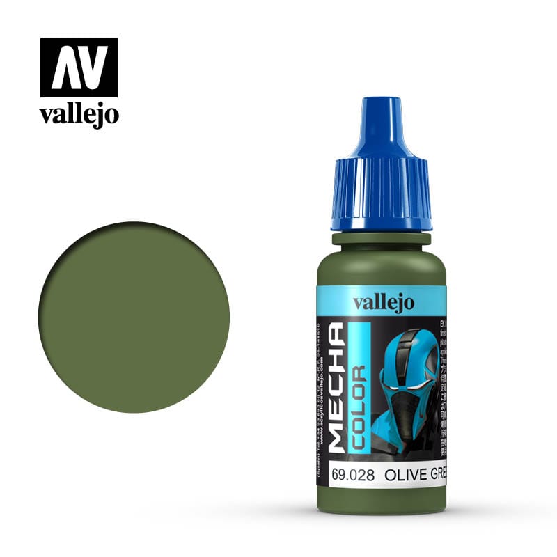 Vallejo Mecha Colour Olive Green 17ml Acrylic Vallejo PAINT, BRUSHES & SUPPLIES
