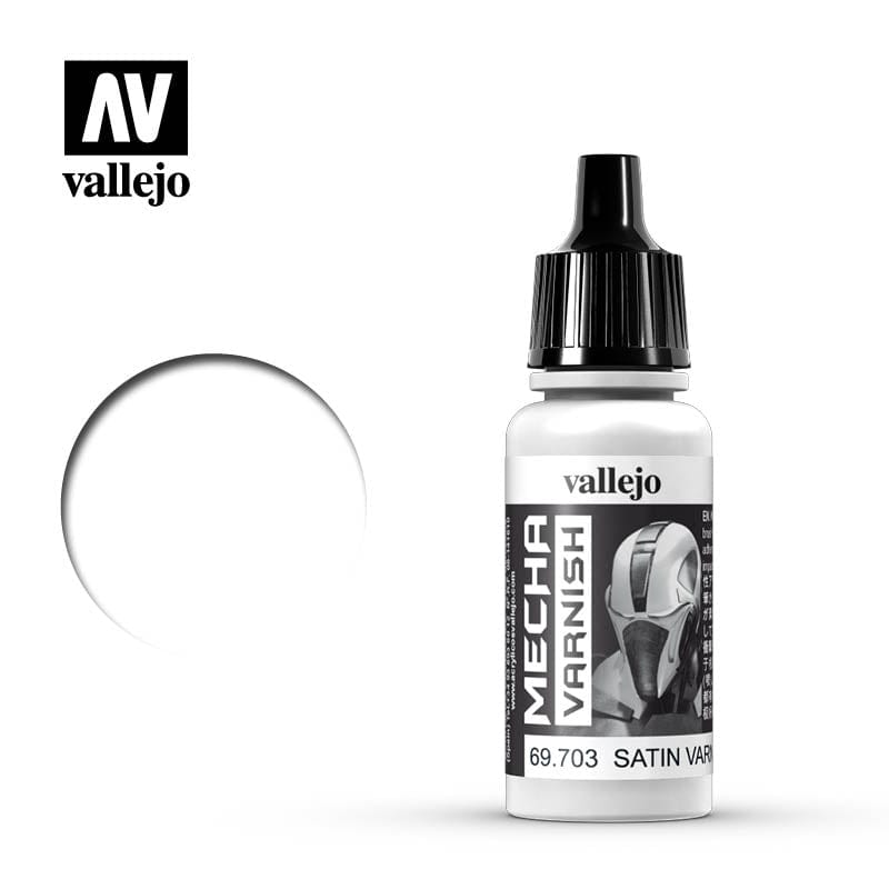 Vallejo Mecha Colour Satin Varnish 17ml Vallejo PAINT, BRUSHES & SUPPLIES