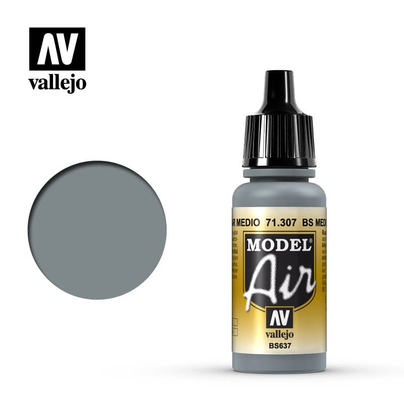 Vallejo Model Air Bs Medium Sea Grey 17 ml Vallejo PAINT, BRUSHES & SUPPLIES
