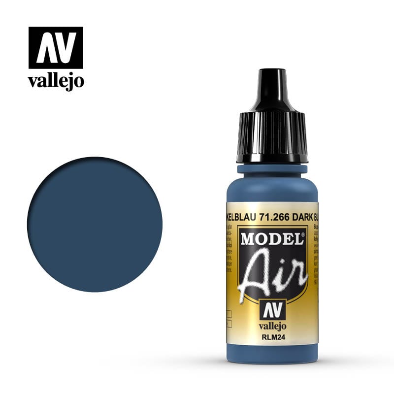 Vallejo Model Air Dark Blue Rlm24 17 ml Vallejo PAINT, BRUSHES & SUPPLIES