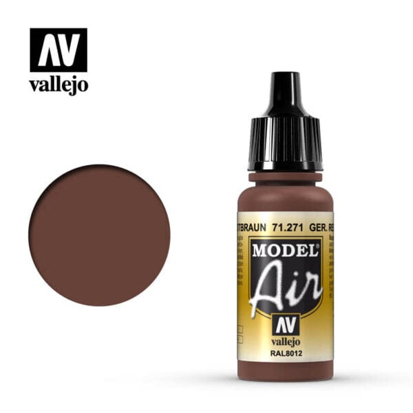 Vallejo Model Air German Red Brown 17 ml Vallejo PAINT, BRUSHES & SUPPLIES