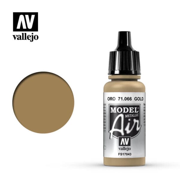 Vallejo Model Air 66 17ml Gold Vallejo PAINT, BRUSHES & SUPPLIES