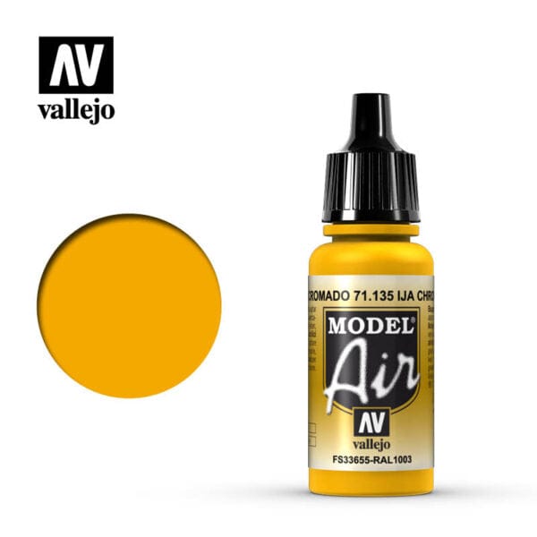 Vallejo Model Air Ija Chrome Yellow 17ml Vallejo PAINT, BRUSHES & SUPPLIES