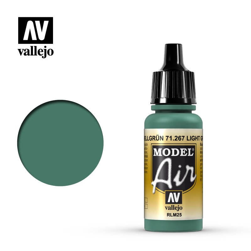 Vallejo Model Air Light Green Rlm25 17 ml Vallejo PAINT, BRUSHES & SUPPLIES