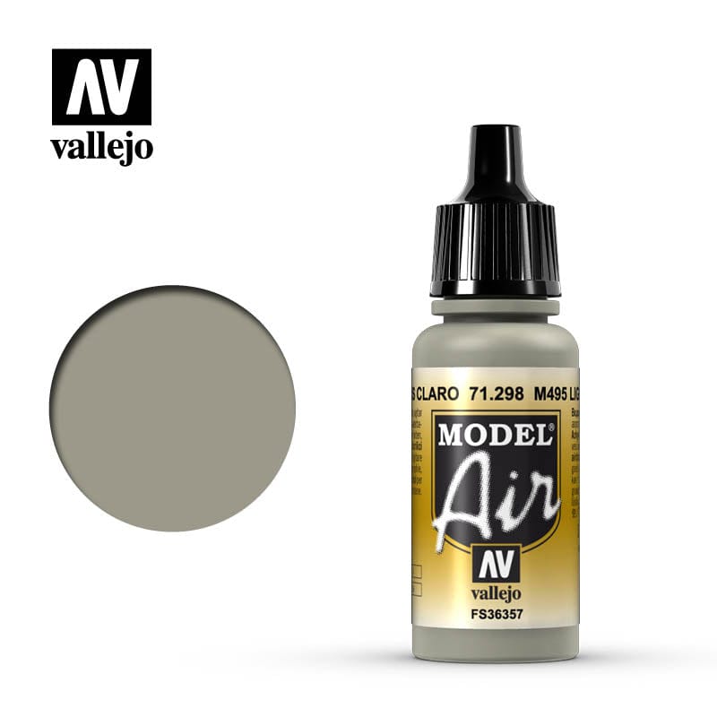 Vallejo Model Air M495 Light Gray 17 ml Vallejo PAINT, BRUSHES & SUPPLIES