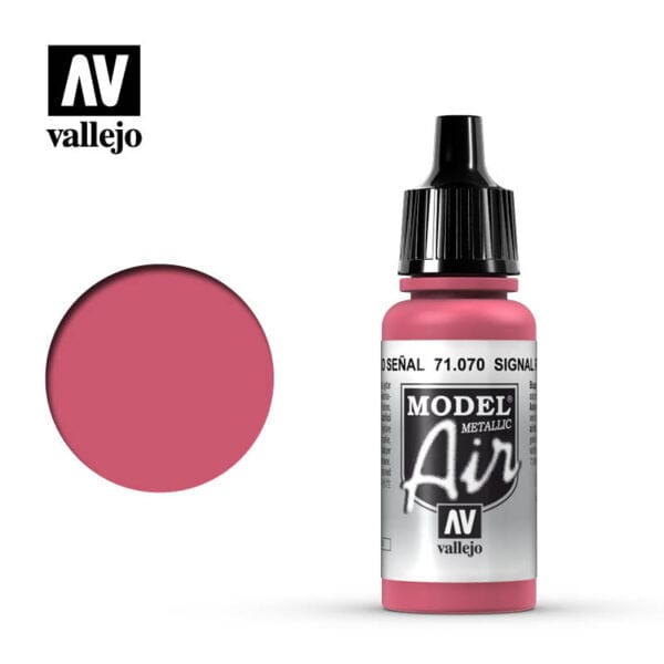 Vallejo Model Air 70 17ml Turn Signal Red Metal Vallejo PAINT, BRUSHES & SUPPLIES