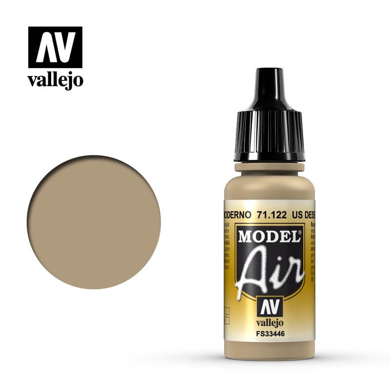 Vallejo Model Air 122 17ml Desert Tan 686 Vallejo PAINT, BRUSHES & SUPPLIES