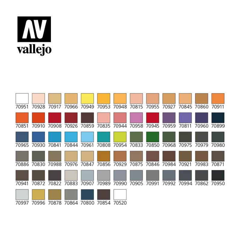 Vallejo Model Colour 72 Combinations Brushes Plastic Case Set Vallejo PAINT, BRUSHES & SUPPLIES