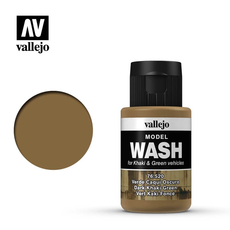 Vallejo Model Wash Dark Khaki Green 35ml Vallejo PAINT, BRUSHES & SUPPLIES