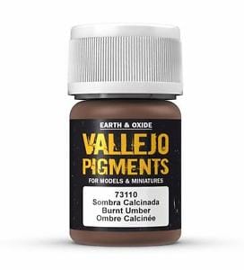 Vallejo Pigment Burnt Umber 30ml Vallejo PAINT, BRUSHES & SUPPLIES