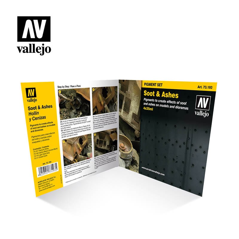 Vallejo Pigments Set Soot & Ashes 4 X 35ml Vallejo PAINT, BRUSHES & SUPPLIES