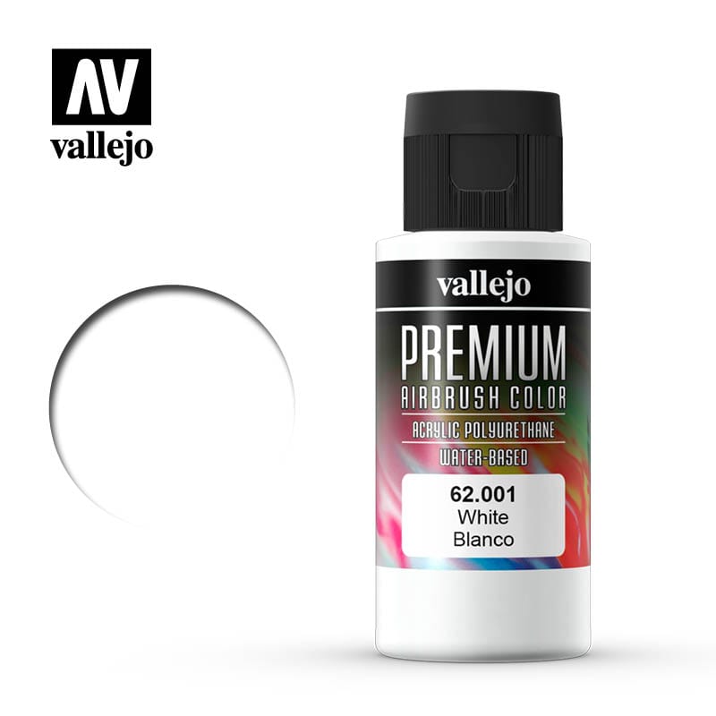 Vallejo Premium Colour White 60 ml Vallejo PAINT, BRUSHES & SUPPLIES